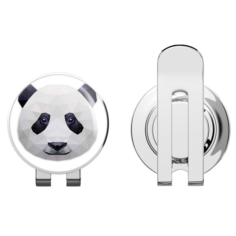 888 Graphics Geometric Panda Golf Hat Clip with Magnetic Ball Marker
