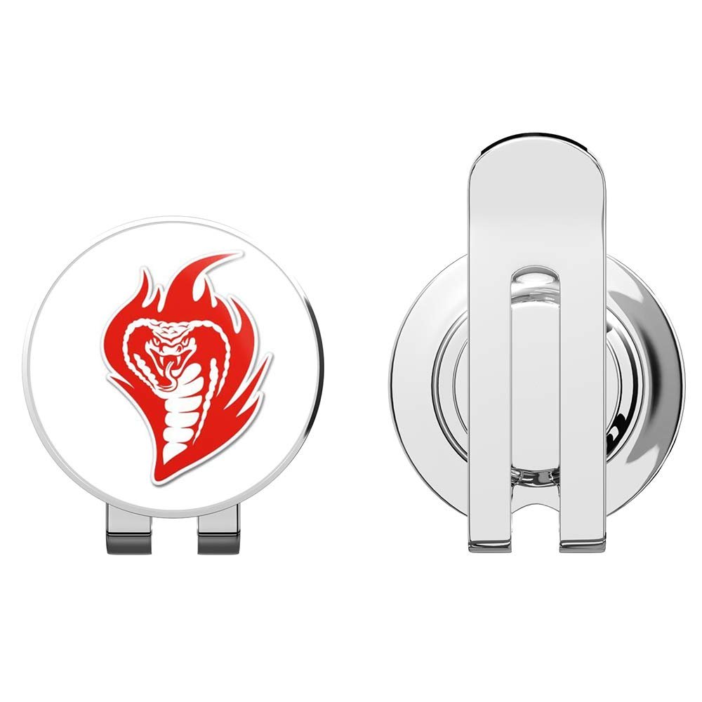 888 Graphics Cobra Flames Red Golf Hat Clip with Magnetic Ball Marker