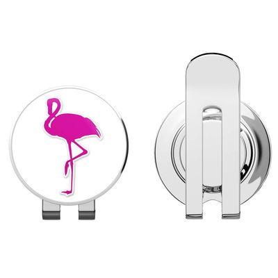 888 Graphics Flamingo Pink Golf Hat Clip with Magnetic Ball Marker