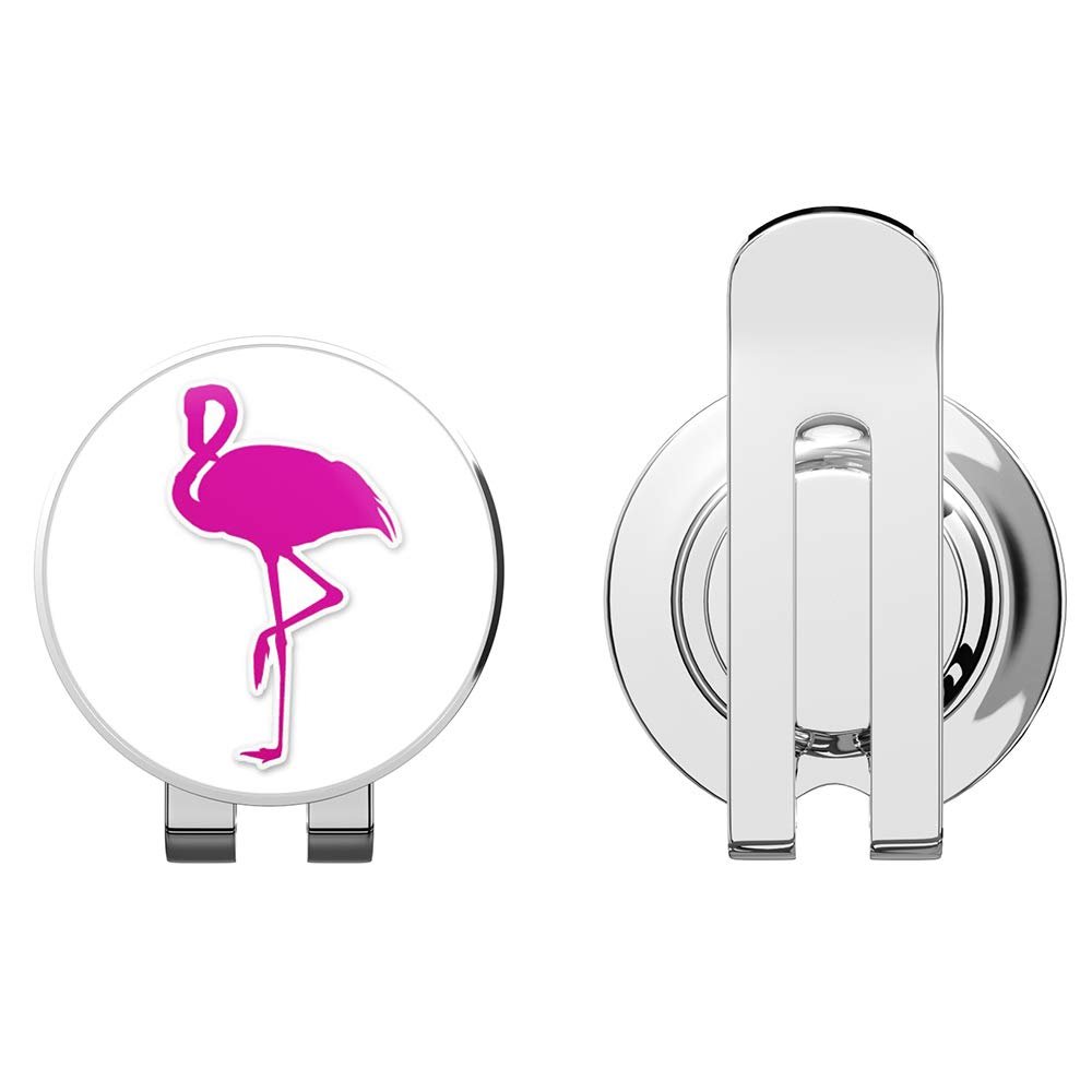 888 Graphics Flamingo Pink Golf Hat Clip with Magnetic Ball Marker