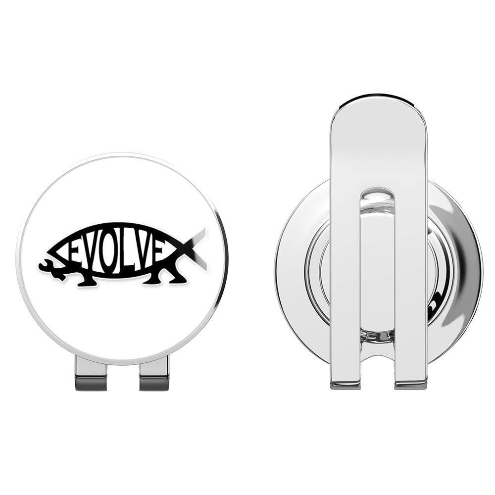888 Graphics Evolve Fish Evolution Darwin Golf Hat Clip with Magnetic Ball Marker