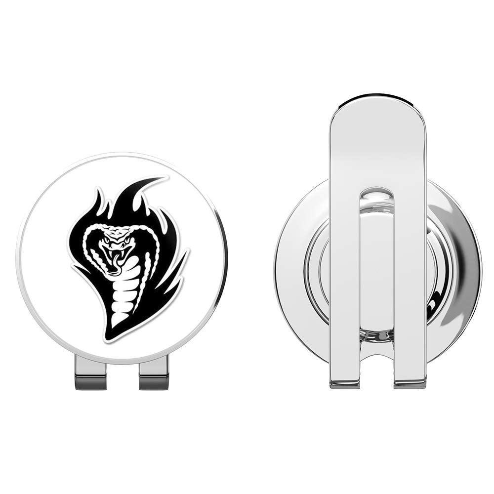 888 Graphics Cobra Flames Black Golf Hat Clip with Magnetic Ball Marker