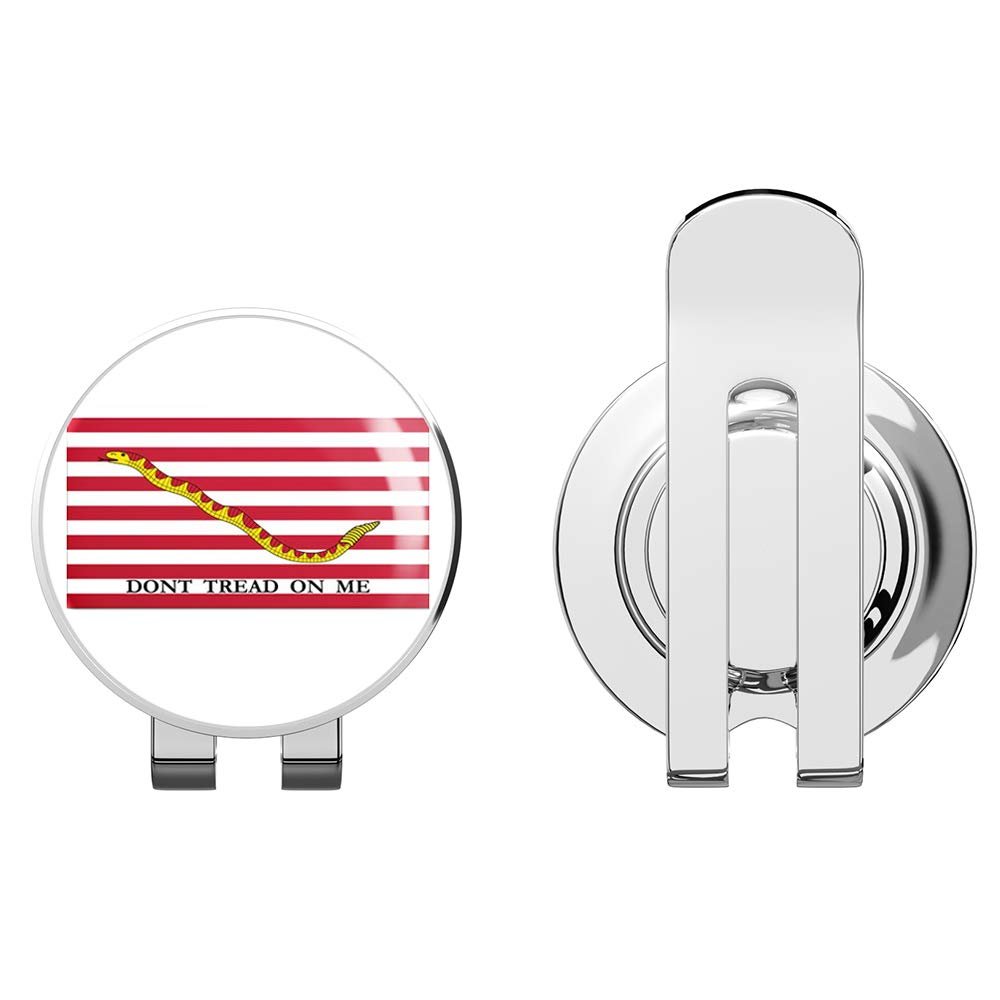 888 Graphics Don't Tread on Me Naval Jack Snake Gadsden Golf Hat Clip with Magnetic Ball Marker