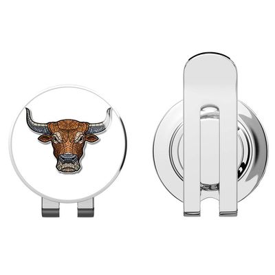888 Graphics Cow Bull Geometric Golf Hat Clip with Magnetic Ball Marker