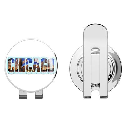 888 Graphics Chicago Golf Hat Clip with Magnetic Ball Marker