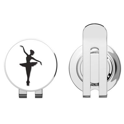 888 Graphics Ballerina Polka Dot Pattern Golf Hat Clip with Magnetic Ball Marker