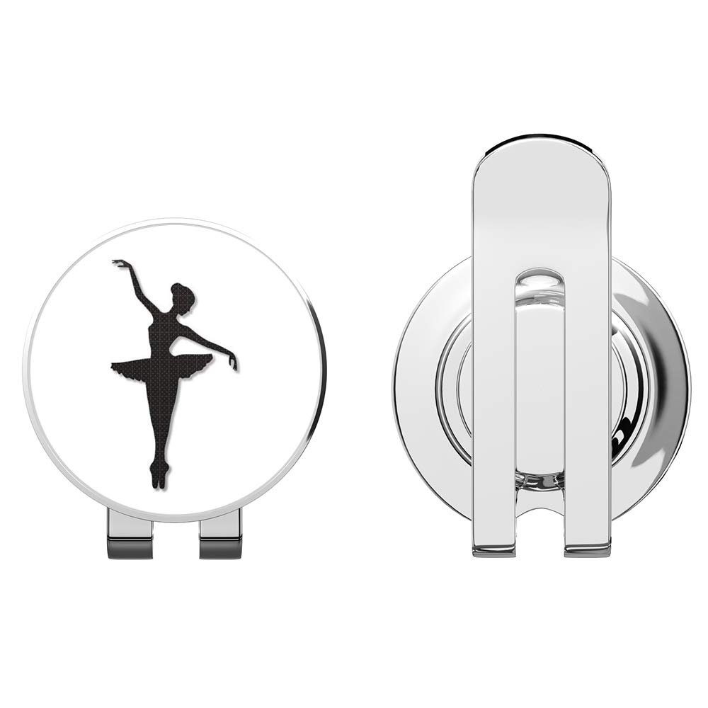 888 Graphics Ballerina Polka Dot Pattern Golf Hat Clip with Magnetic Ball Marker