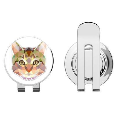 888 Graphics Cat Modern Art Design Golf Hat Clip with Magnetic Ball Marker