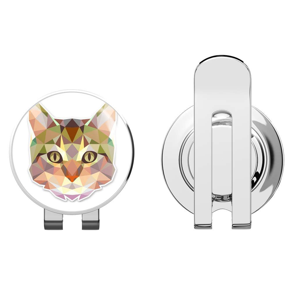 888 Graphics Cat Modern Art Design Golf Hat Clip with Magnetic Ball Marker