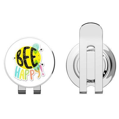888 Graphics Bee Happy Cute Golf Hat Clip with Magnetic Ball Marker
