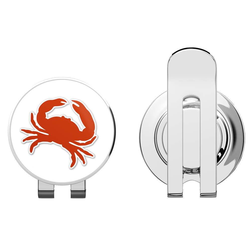 888 Graphics Crab Red Golf Hat Clip with Magnetic Ball Marker