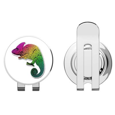888 Graphics Chameleon Colorful Golf Hat Clip with Magnetic Ball Marker