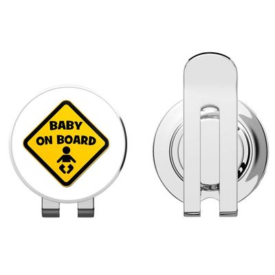 888 Graphics Baby on Board New Golf Hat Clip with Magnetic Ball Marker