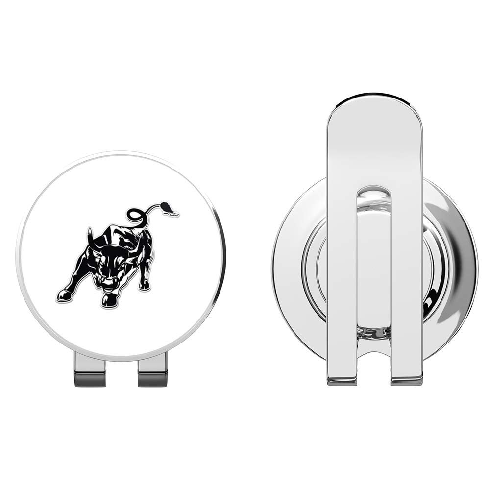888 Graphics Bull Rider Rodeo Golf Hat Clip with Magnetic Ball Marker
