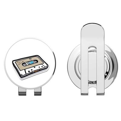 888 Graphics Cassette Tape Retro Golf Hat Clip with Magnetic Ball Marker