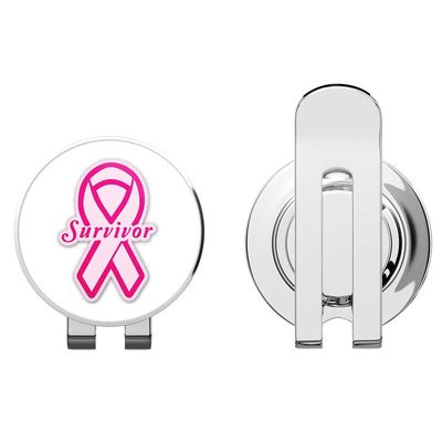 888 Graphics Breast Cancer Survivor Golf Hat Clip with Magnetic Ball Marker
