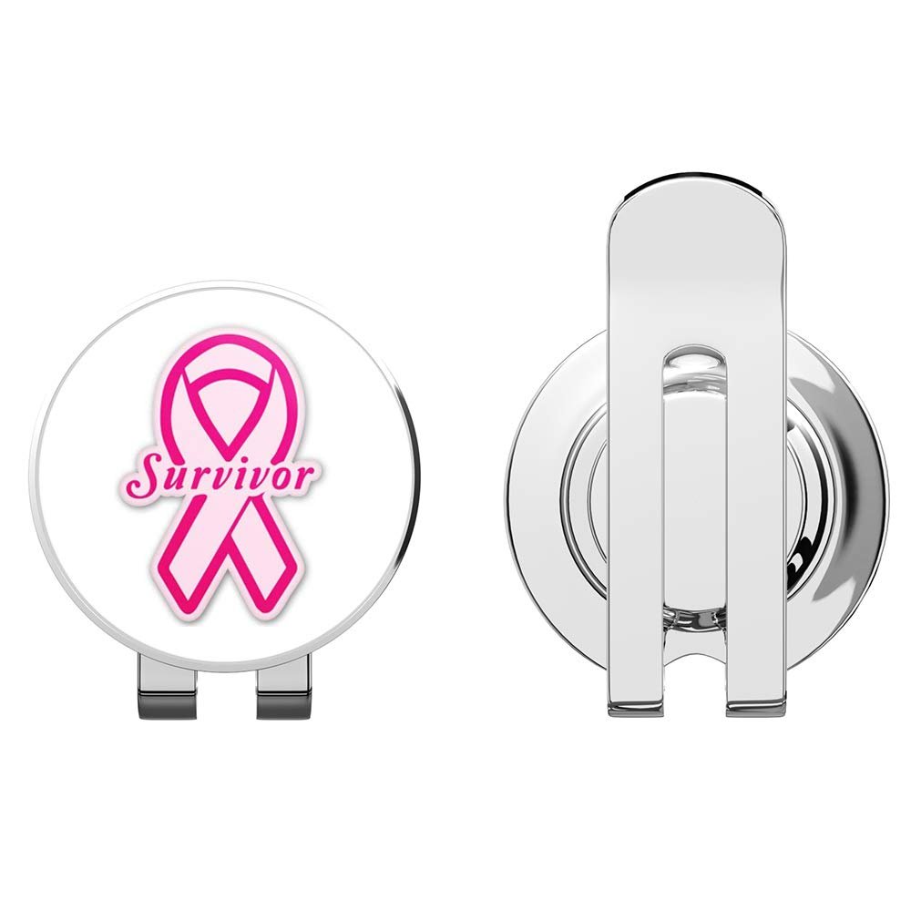 888 Graphics Breast Cancer Survivor Golf Hat Clip with Magnetic Ball Marker