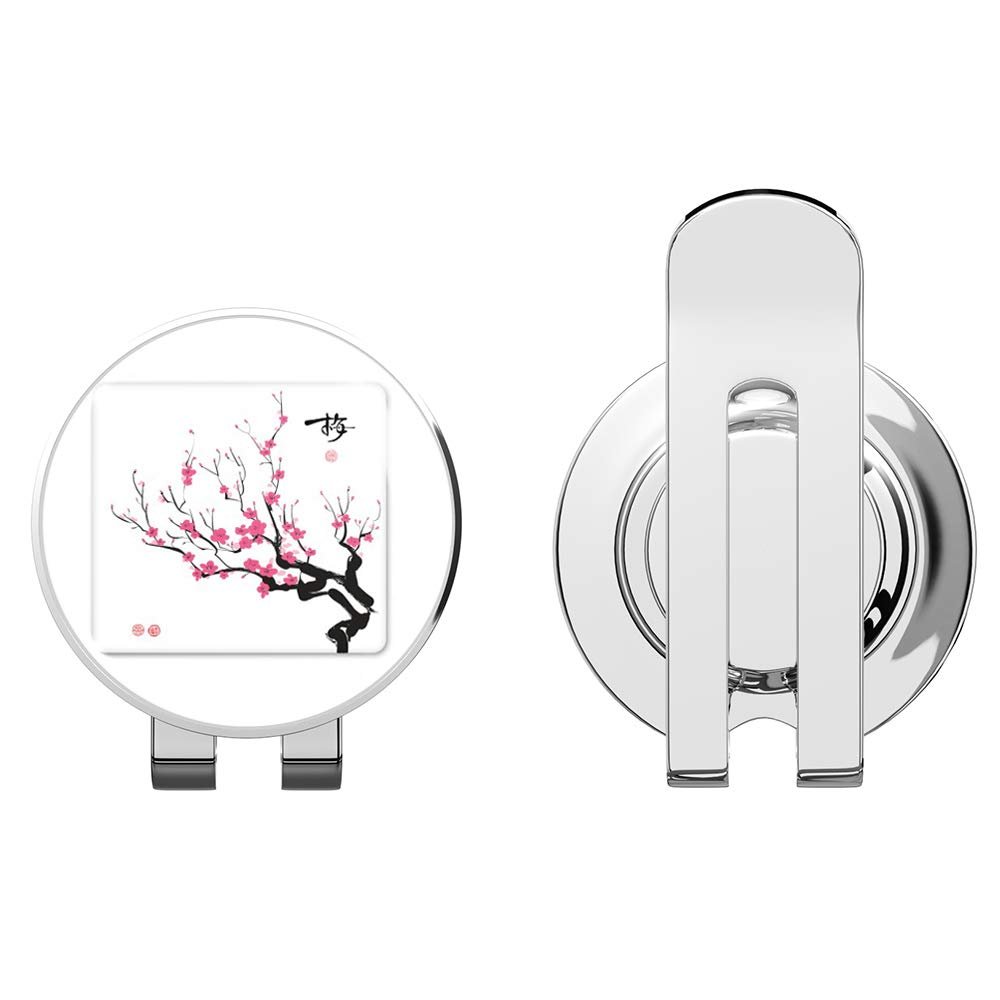 888 Graphics Cherry Blossoms Golf Hat Clip with Magnetic Ball Marker
