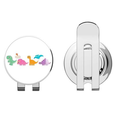 888 Graphics Cute Dinosaurs Colorful Golf Hat Clip with Magnetic Ball Marker