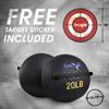 Yes4All Wall Ball, Soft Leather Weighted Iron Sand Ball for Dynamic Multifunctional Exercise, 20 LB + Target Sticker view 2