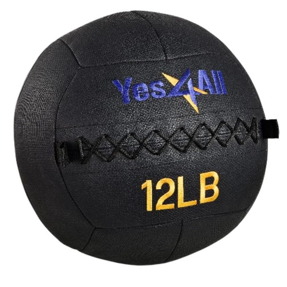 Yes4All Wall Ball - Soft Weighted Ball for Full Body Workout and Strength Exercise 12 LB