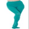 HeyUU Women's 80D Ultra Soft Opaque Tights, High Waist Solid Color Footed Pantyhose with 29 Colors (1Pair-Green, XS-S) view 3