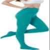 HeyUU Women's 80D Ultra Soft Opaque Tights, High Waist Solid Color Footed Pantyhose with 29 Colors (1Pair-Green, XS-S) view 4