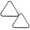2PC Plastic Billiards Triangular Frame for Snooker/Pool Reinforced Rounded Edges Snooker Balls Rack Pool Table Accessories Black(American) view 2
