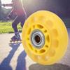 Roller Skate Wheel Accessories Luggage Replacement Wheel Yellow PU with 608ZZ Bearing Luggage Cart Skates Accessories 64x24x8mm view 3