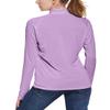 baleaf Women's Sun Shirts 1/4 Zip Pullover UPF50+ UV Protection Lightweight Quick Dry Golf Hiking Running Workout Tops Purple Size XL view 3