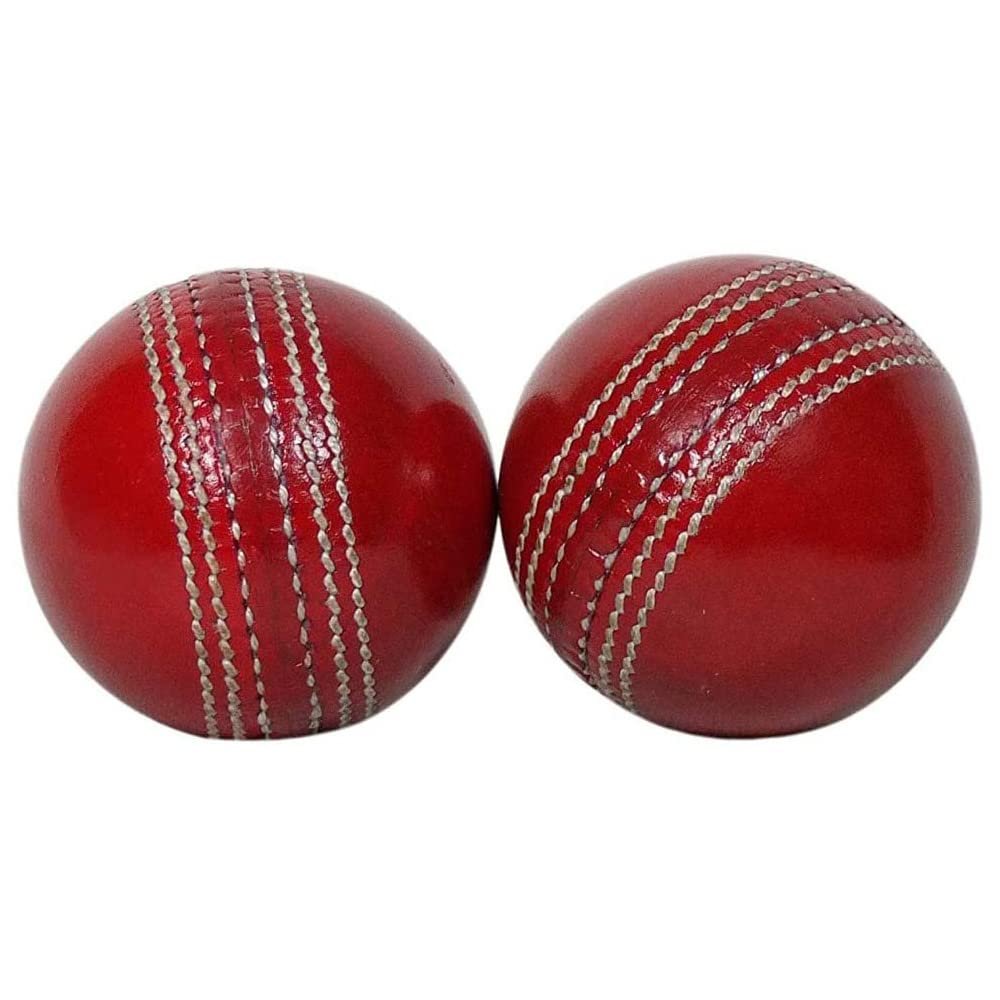 AnNafi Cricket Rubber Soft Balls for Practice A Grade Handstitched RED| Senior Official | Red Cricket Ball for Practice, Knocking & Training | Sports Leather Cricket Balls for Match (2)
