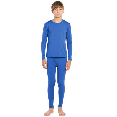 ViCherub Thermal Underwear Set for Boys Long Johns Fleece Lined Kids Base Layer Thermals Sets Boy Blue XL