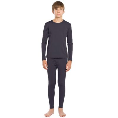 ViCherub Thermal Underwear Set for Boys Long Johns Fleece Lined Kids Base Layer Thermals Sets Boy Charcoal XS