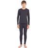 ViCherub Thermal Underwear Set for Boys Long Johns Fleece Lined Kids Base Layer Thermals Sets Boy Charcoal XS