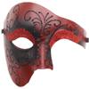 Awlsyj Men's Vintage Greek Roman Mask - Venetian Party Mask for Halloween & Mardi Gras (Phantom A Red) view 1