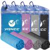 YQXCC Cooling Towels | 4 Pack 47"x12" | Ice Cool for Neck | Microfiber Soft Breathable Chilly | for Yoga, Sports, Golf, Gym, Camping, Running, Fitness, Workout & More Activities view 1