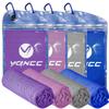 YQXCC Cooling Towels | 4 Pack 47"x12" | Ice Cool for Neck | Microfiber Soft Breathable Chilly | for Yoga, Sports, Golf, Gym, Camping, Running, Fitness, Workout & More Activities view 1
