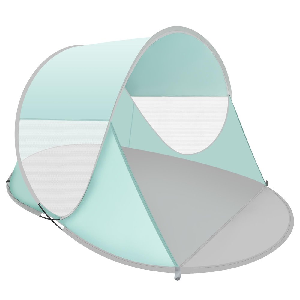 ISILER Pop Up Beach Tent, Portable Outdoor Shade, UPF 50+ Baby Shelter, Easy Setup Windproof Waterproof Canopy (Mint Green)