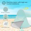 ISILER Pop Up Beach Tent, Portable Outdoor Shade, UPF 50+ Baby Shelter, Easy Setup Windproof Waterproof Canopy (Mint Green) view 2