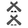 2 Pair Gray Replacement Earsocks & Nosepieces Kits for Oakley Pit Bull OO9127 | Pit Bull Asian Fit(AF) OO9161 view 1