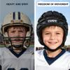 TUOY Football Helmet for Youth & Adult, Breathable Soft-Shell Padded Headgear, Adjustable Head Protector for 7v7 Rugby, Flag Football and Contact Sports view 4