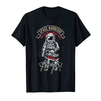 Astronaut Grill Chef, Funny Grilling BBQ, Space Barbecue T-Shirt