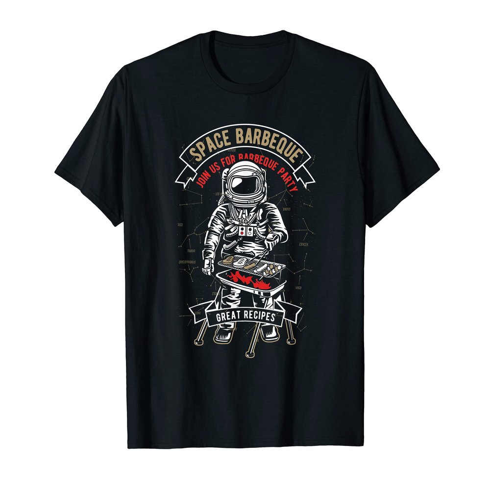 Astronaut Grill Chef, Funny Grilling BBQ, Space Barbecue T-Shirt