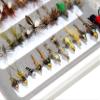 Superbe Flies 48 Assorted Trout Fly Fishing Flies Kit | Waterproof Fly Fishing Box | Nymphs, Wet, Streamer, Hopper & Dry Flies view 2