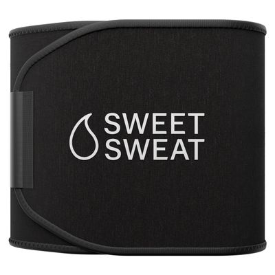 Sports Research Sweet Sweat Waist Trimmer Extra-Coverage (XC) - Premium Sweat Enhancing Fitness Band with More Belly Coverage - Adjustable Fit  Latex-Free Neoprene  More Coverage - XL Black