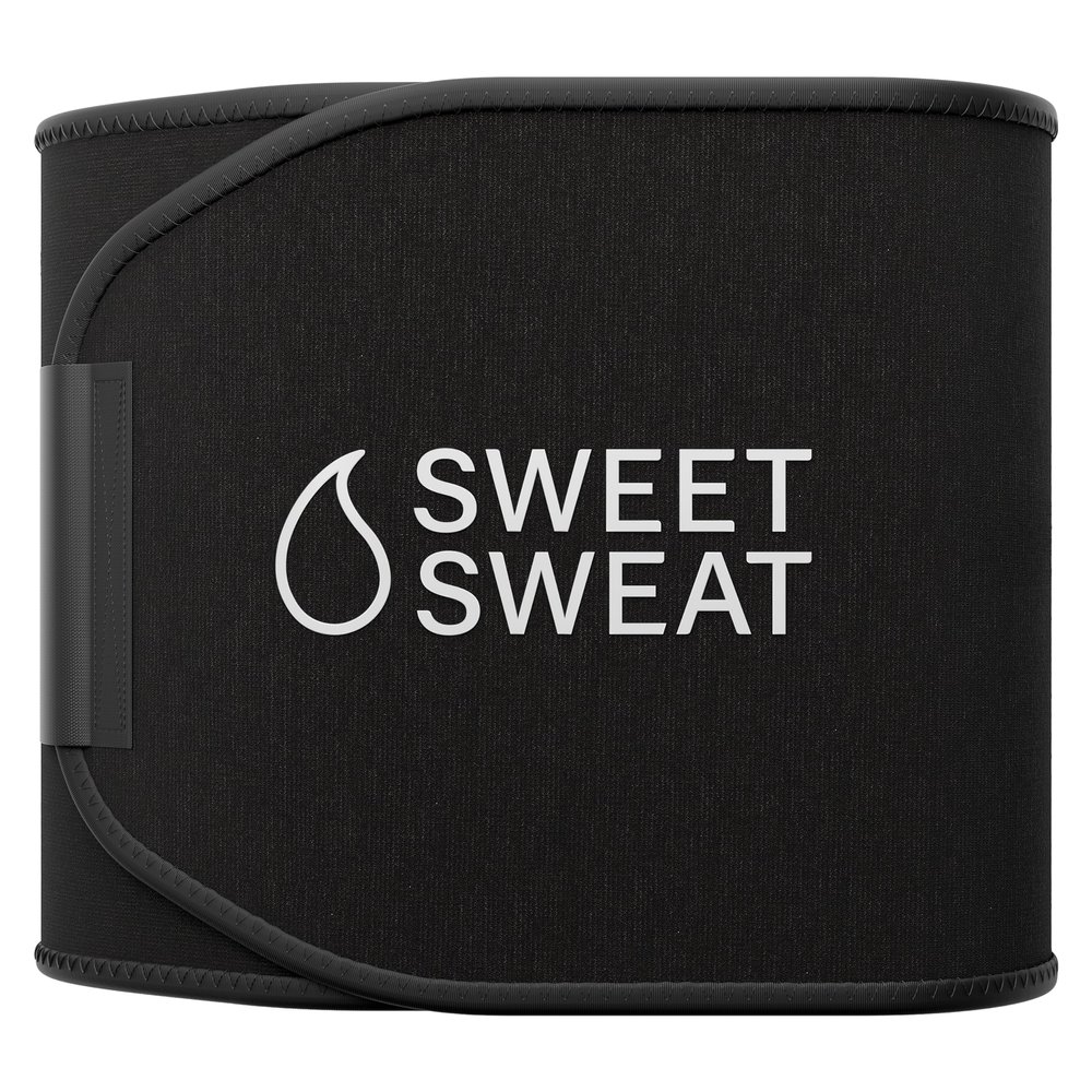 Sports Research Sweet Sweat Waist Trimmer Extra-Coverage (XC) - Premium Sweat Enhancing Fitness Band with More Belly Coverage - Adjustable Fit  Latex-Free Neoprene  More Coverage - XL Black
