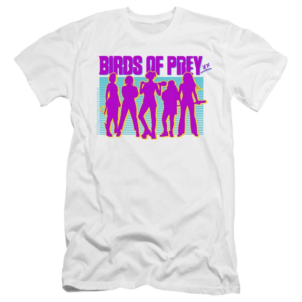 Birds of Prey Silhouettes Unisex Adult Canvas Brand T Shirt for Men and Women, X-Large White