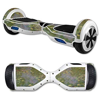 MightySkins Carbon Fiber Skin for Self Balancing Mini Scooter Hover Board - Water Lilies | Protective, Durable Textured Carbon Fiber Finish | Easy to Apply, Remove, and Change Styles | Made in The USA