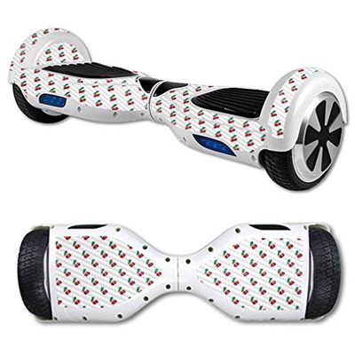 MightySkins Carbon Fiber Skin for Self Balancing Mini Scooter Hover Board - Cherry Bomb | Protective, Durable Textured Carbon Fiber Finish | Easy to Apply, Remove, and Change Styles | Made in The USA