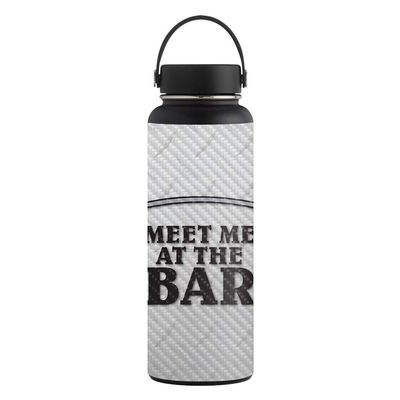 MightySkins Carbon Fiber Skin for 40 oz. Wide Mouth - Meet Me at The Bar | Protective, Durable Textured Carbon Fiber Finish | Easy to Apply, Remove, and Change Styles | Made in The USA
